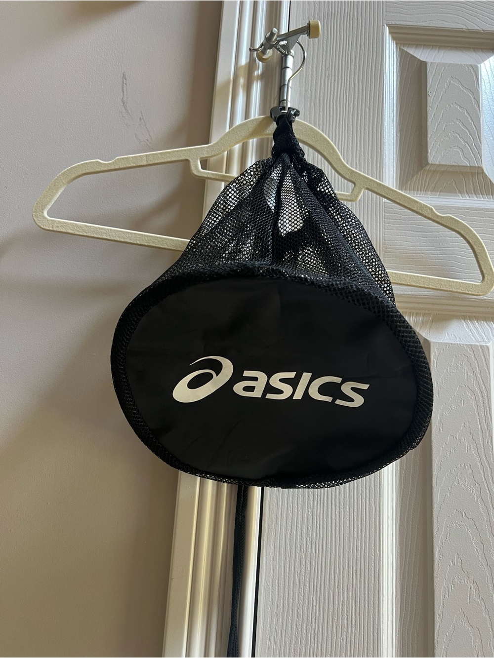 Asics Black Mesh Drawstring volleyball bag